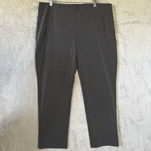 Chico's Pants Womens Petite 3 Cropped Black‎ Stretch Pull On Capri Office Siren